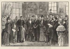 Overhandiging van het Jubileum Persoonlijk Getuigenis aan Kardinaal Manning